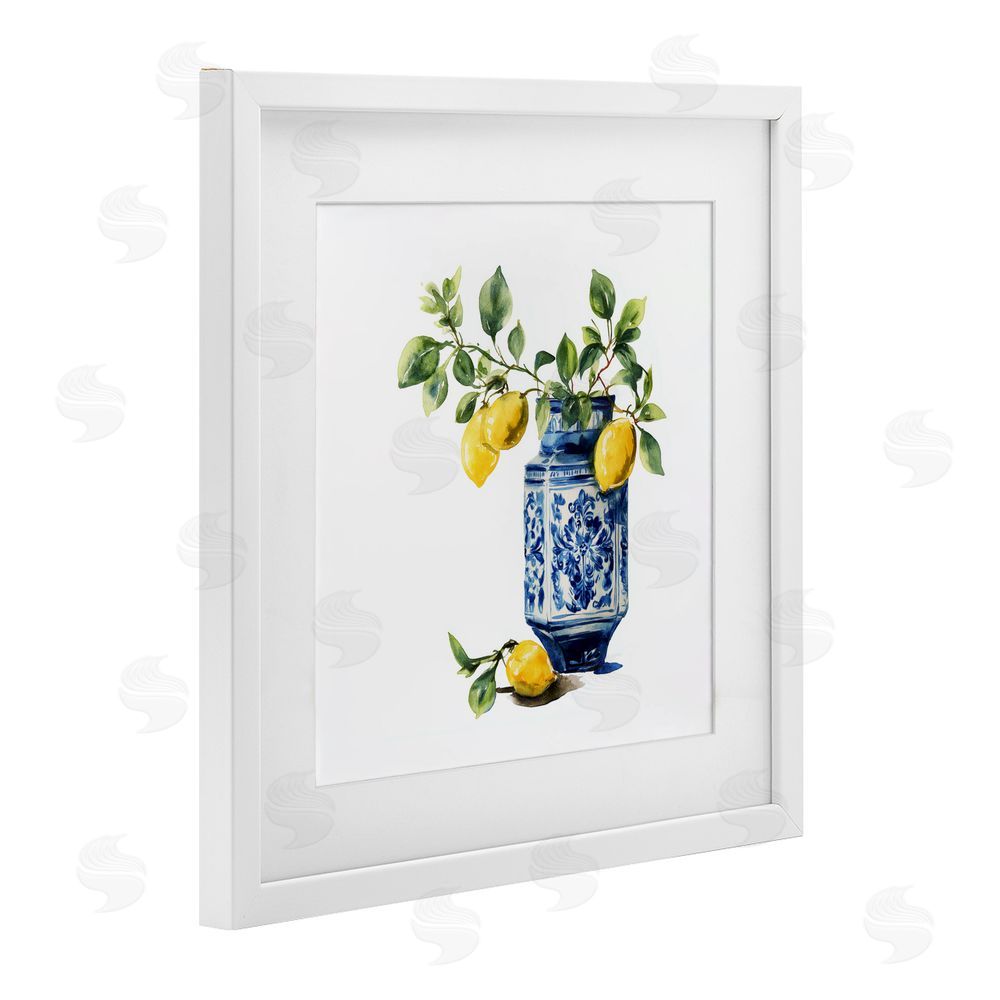 Svetlana Aleynikova Ornate Lemon Treasures White Framed Print Under Glass Wall Art