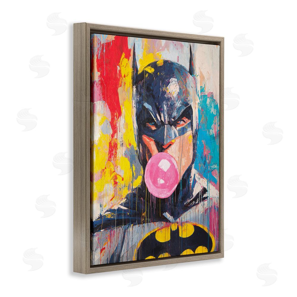 Svetlana Aleynikova Iconic Street Hero with Bubblegum Brown Floating Frame Canvas Wall Art Print