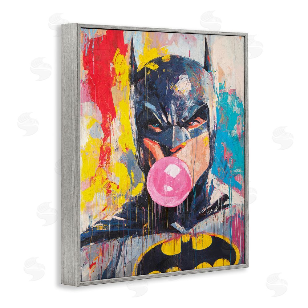 Svetlana Aleynikova Iconic Street Hero with Bubblegum Gray Framed Giclee Wall Art Print