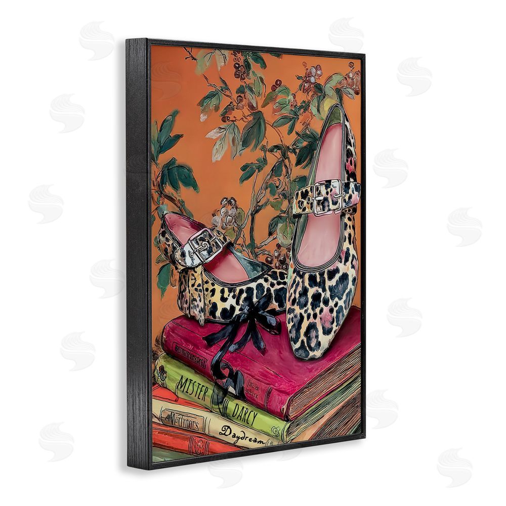 Annabelle Hall On My Feet Shoes & Books Black Framed Giclee Wall Art Print