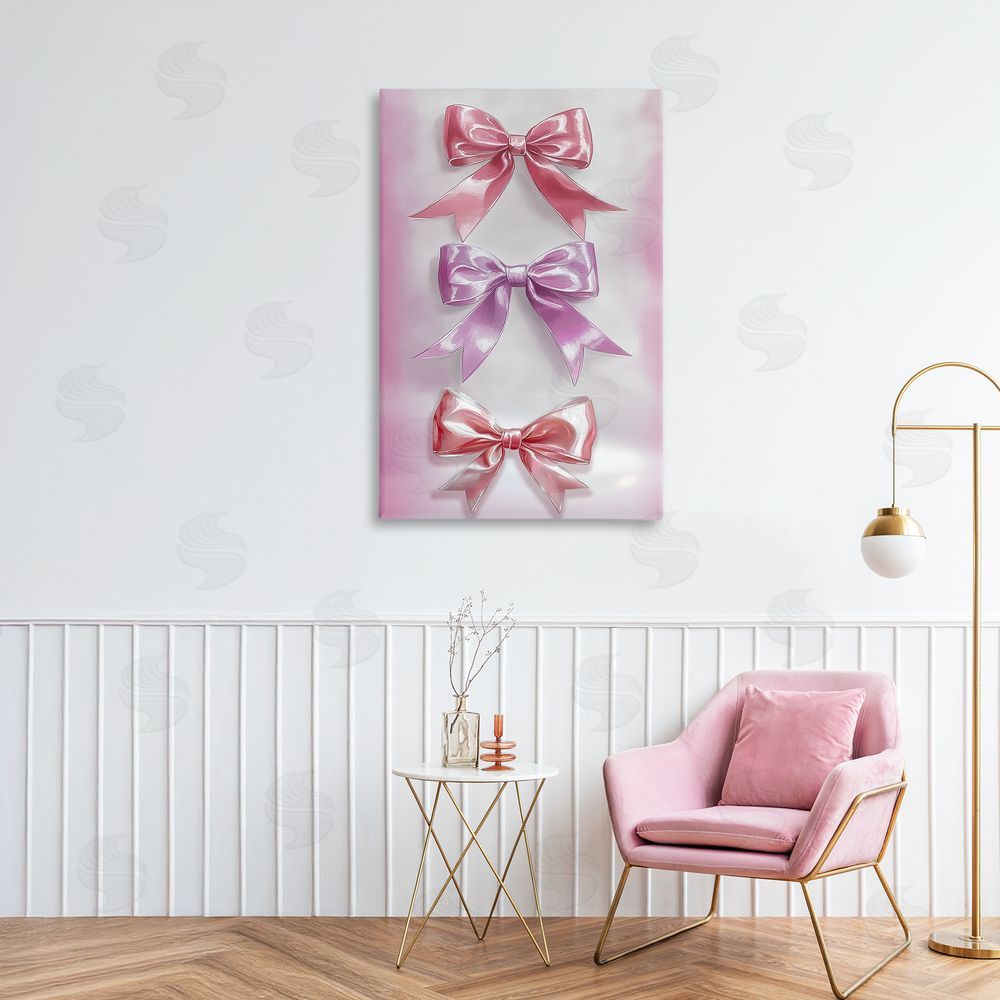 Annabelle Hall Blush And Satin Elegance Stretched Canvas Wall Art in Room