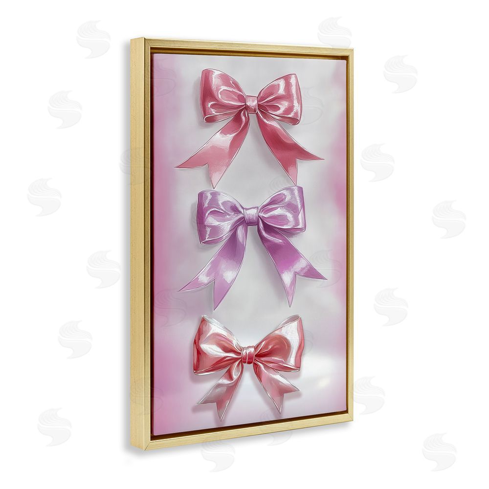 Annabelle Hall Blush And Satin Elegance Gold Floating Frame Canvas Wall Art Print