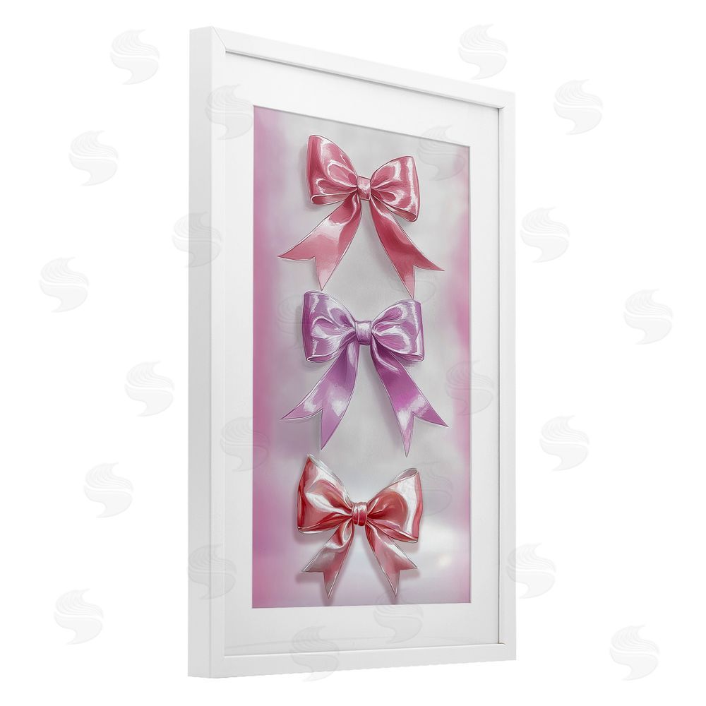 Annabelle Hall Blush And Satin Elegance White Framed Print Under Glass Wall Art