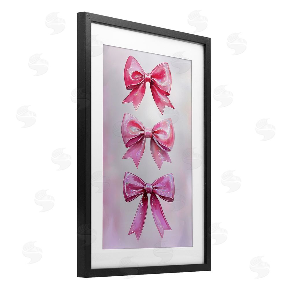 Annabelle Hall Blush And Satin Ribbons Black Framed Print Under Glass Wall Art