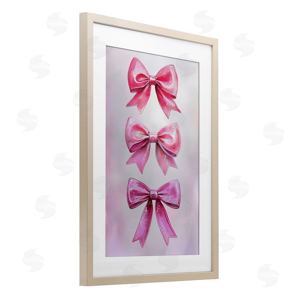 Annabelle Hall Blush And Satin Ribbons Birch Framed Print Under Glass Wall Art