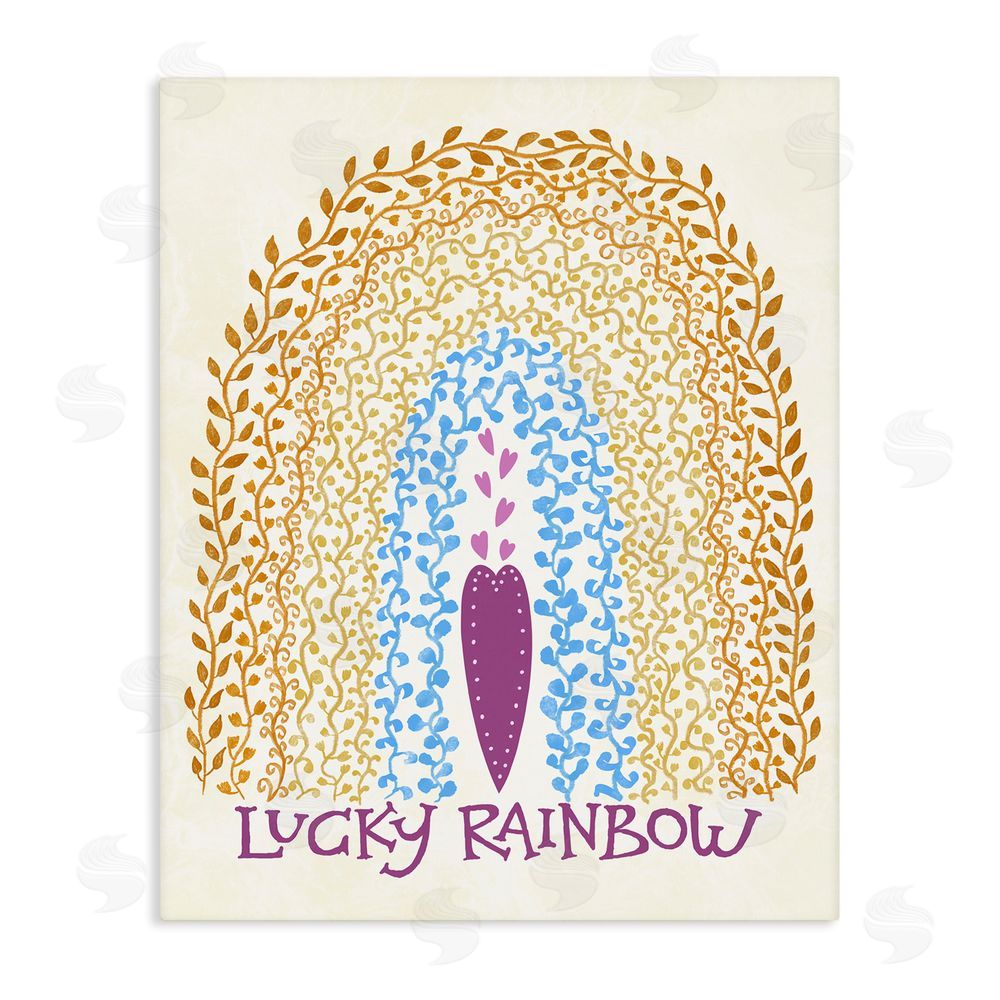Connie Summers Boho Lucky Rainbow Stretched Canvas Wall Art