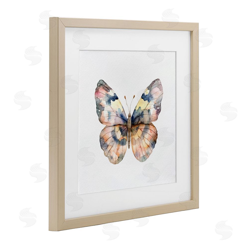 Kim Allen Traditional Watercolor Butterfly Birch Framed Print Under Glass Wall Art