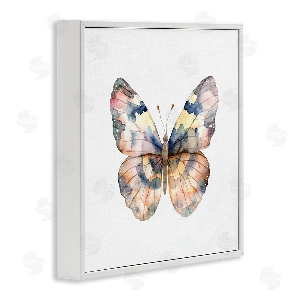 Kim Allen Traditional Watercolor Butterfly White Framed Giclee Wall Art Print