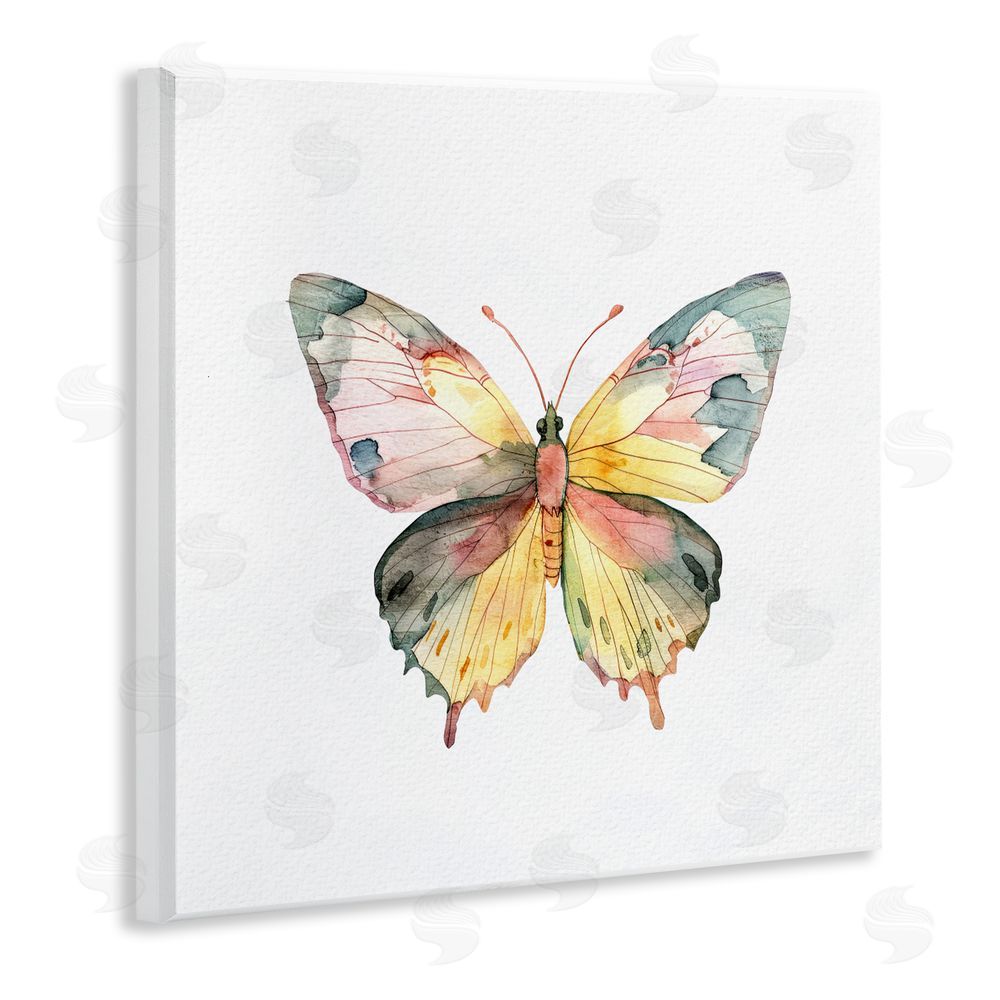 Kim Allen Watercolor Butterfly Subtlety Wall Plaque Art Print