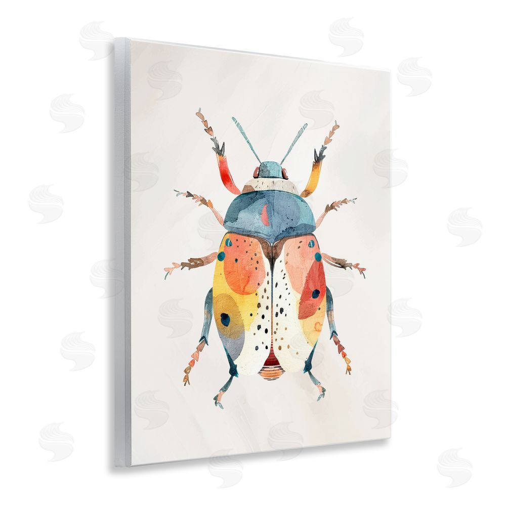 Kim Allen Boho Colorful Beetle Wall Plaque Art Print