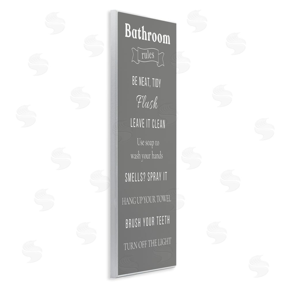Julia Frost Bathroom Rules Reminders Wall Plaque Art Print