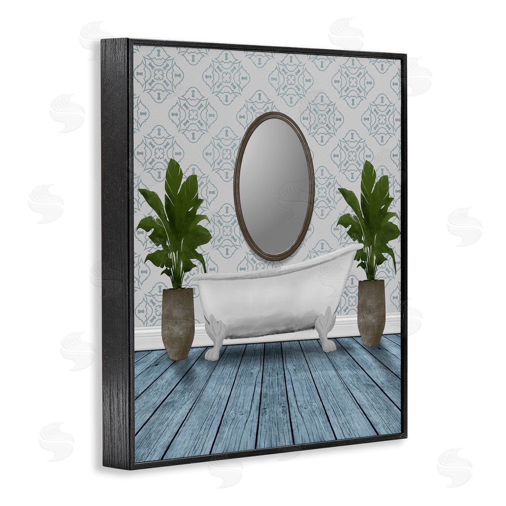 Marcus Prime Restful Wash Bathtub Black Framed Giclee Wall Art Print