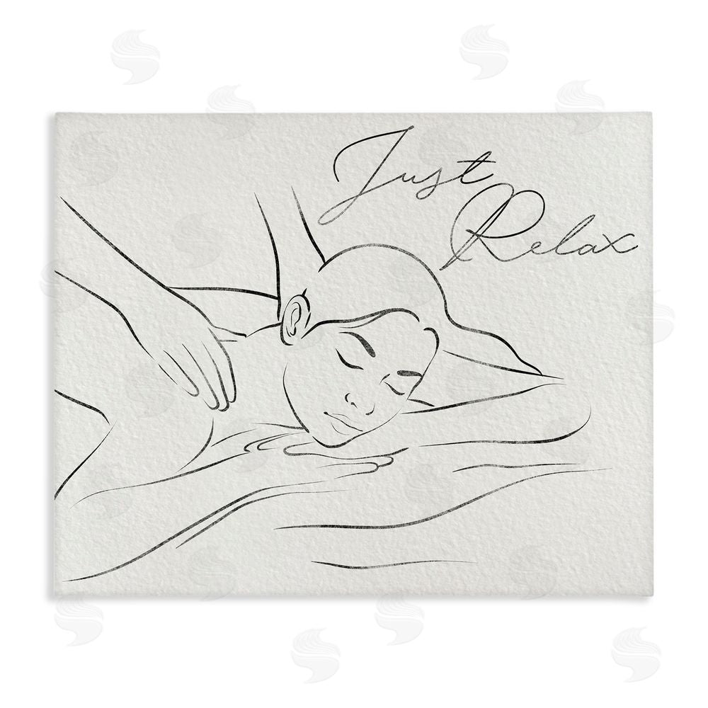 Marcus Prime Just Relax Massage Contour Stretched Canvas Wall Art Print