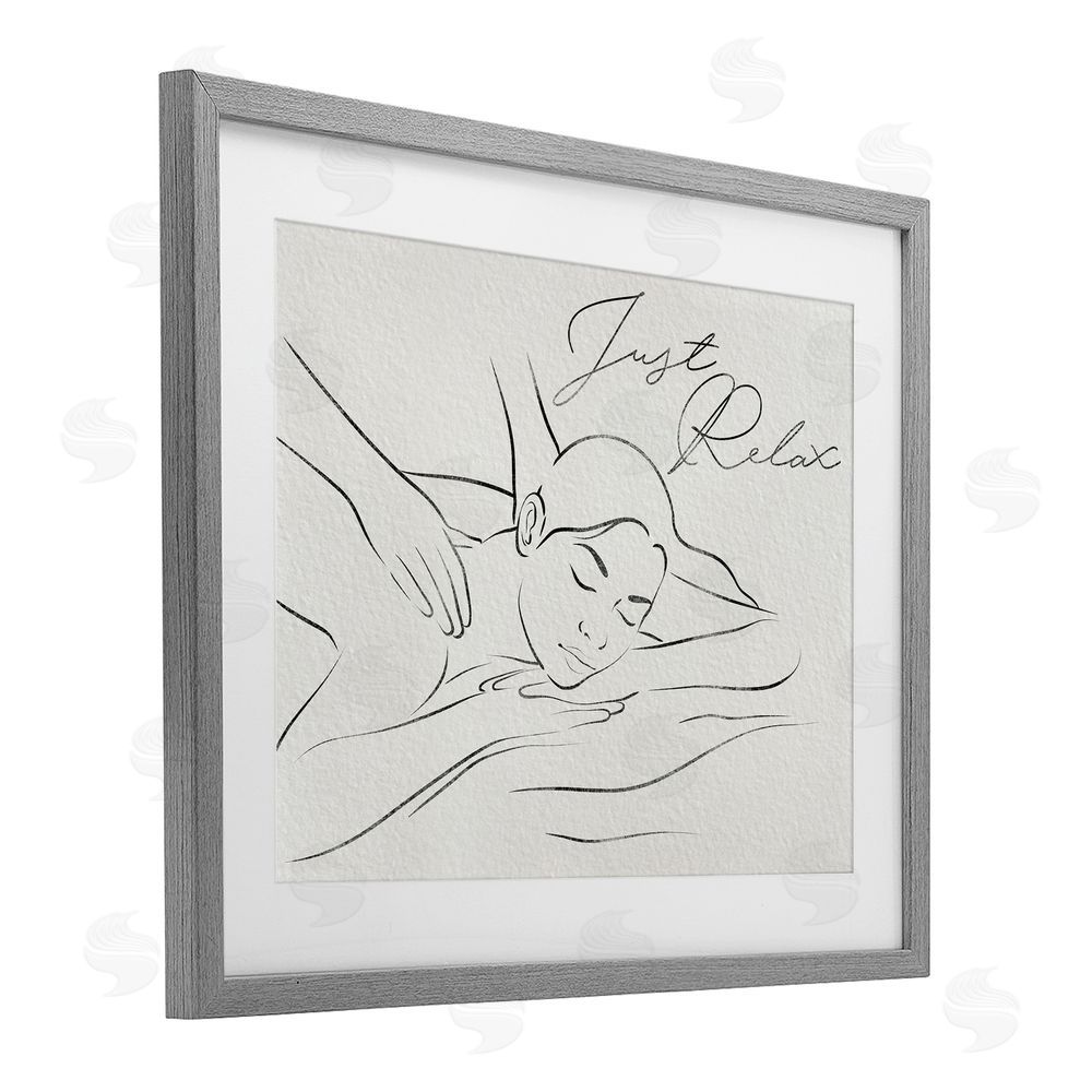 Marcus Prime Just Relax Massage Contour Gray Framed Print Under Glass Wall Art