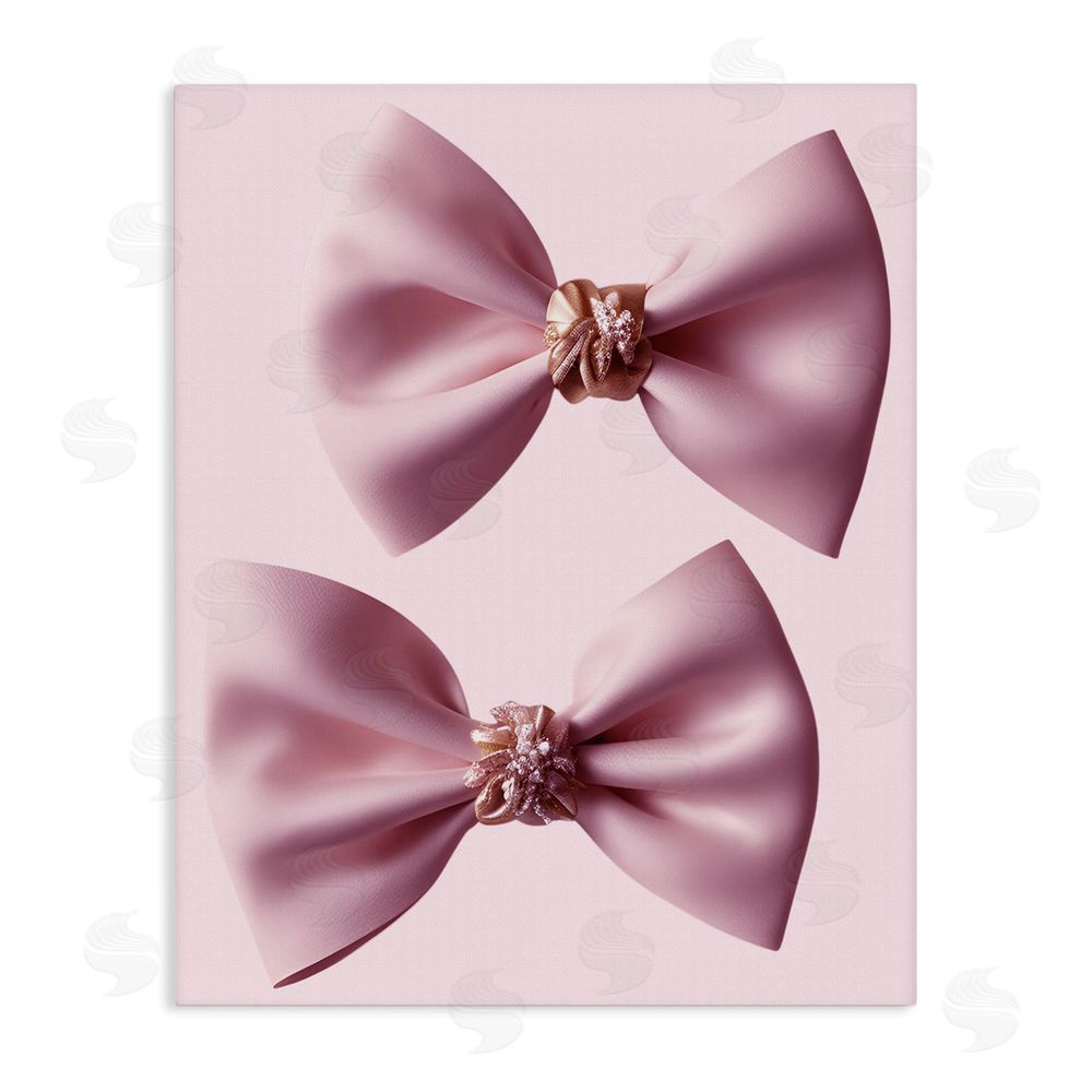 Jesse Keith Elegant Bows with Glam Details Stretched Canvas Wall Art Print