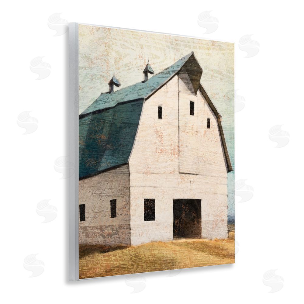 Susan Jill Rustic Big Barn Blue Wall Plaque Art Print