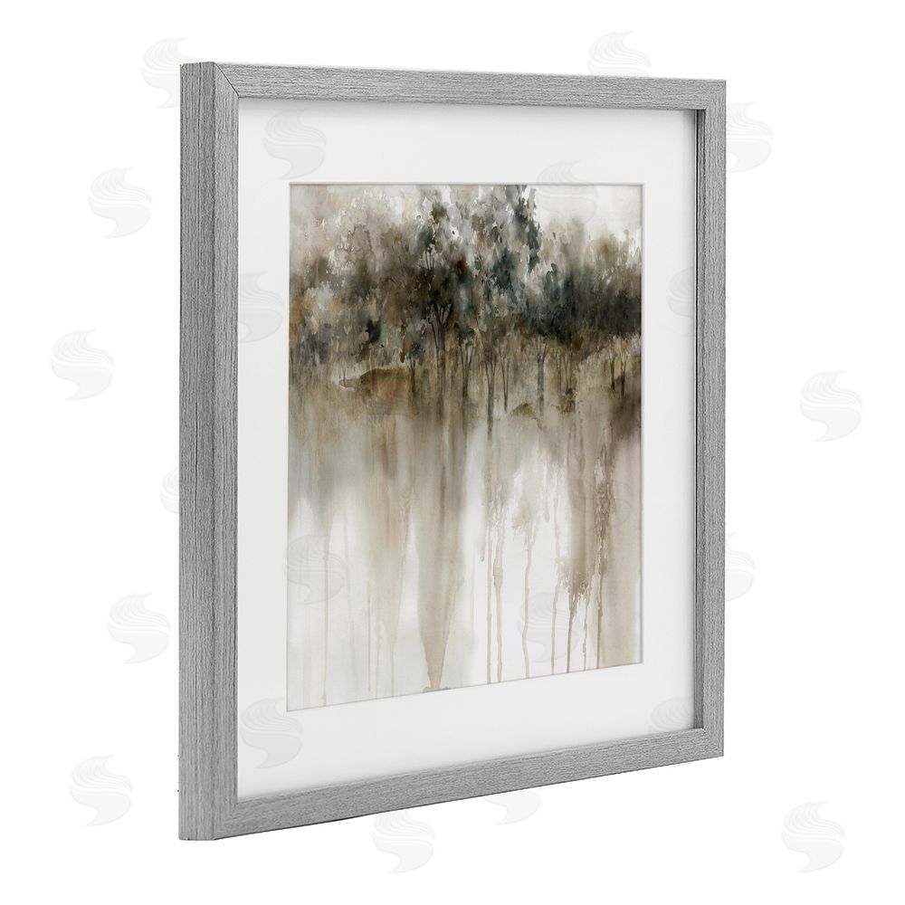 Carol Robinson Forest Edge Illusion Gray Framed Print Under Glass Wall Art