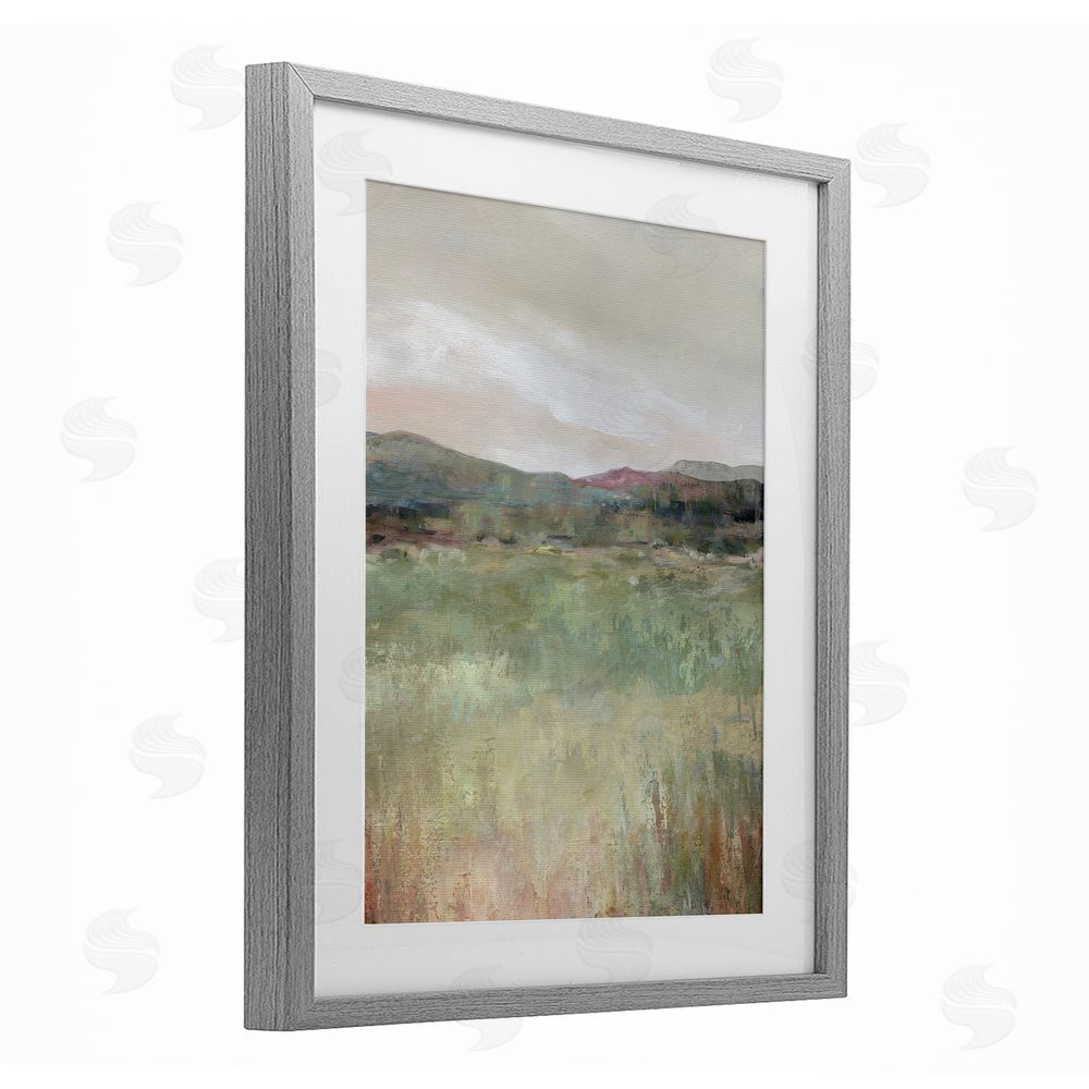 Carol Robinson Abstract Glimpse of Spring Gray Framed Print Under Glass Wall Art