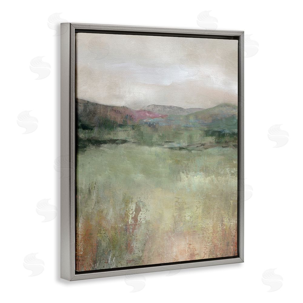Carol Robinson Glimpse Of Spring Gray Floating Frame Canvas Wall Art Print