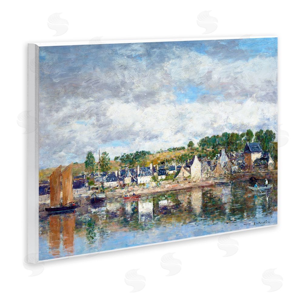 Eugene Boudin Village By A River Wall Plaque Art Print