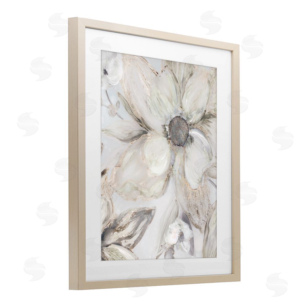 Carol Robinson Sandstone Tone Blooms Birch Framed Print Under Glass Wall Art