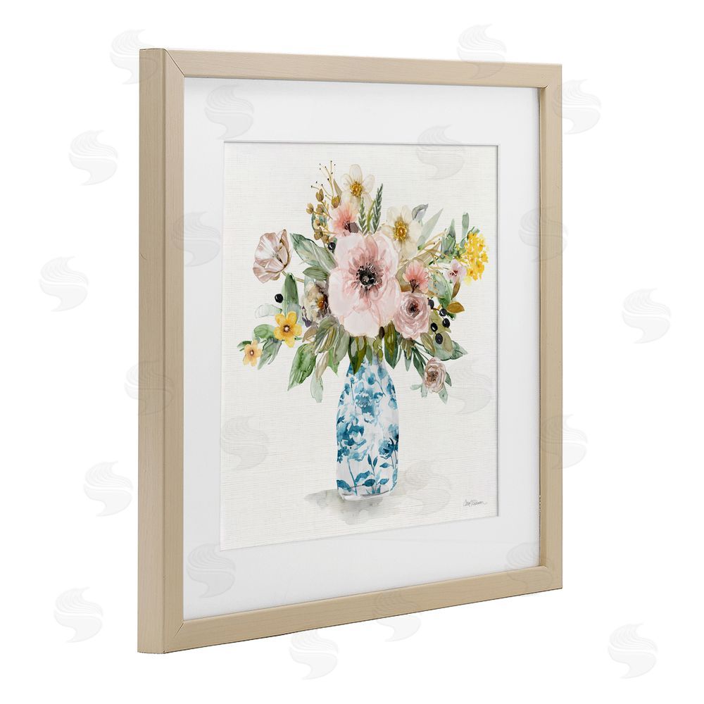 Carol Robinson Summer Chinoiserie Assortment Birch Framed Print Under Glass Wall Art