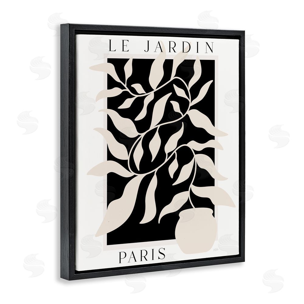 Natalie Carpentieri Le Jardin Paris Botanicals Black Floating Frame Canvas Wall Art Print