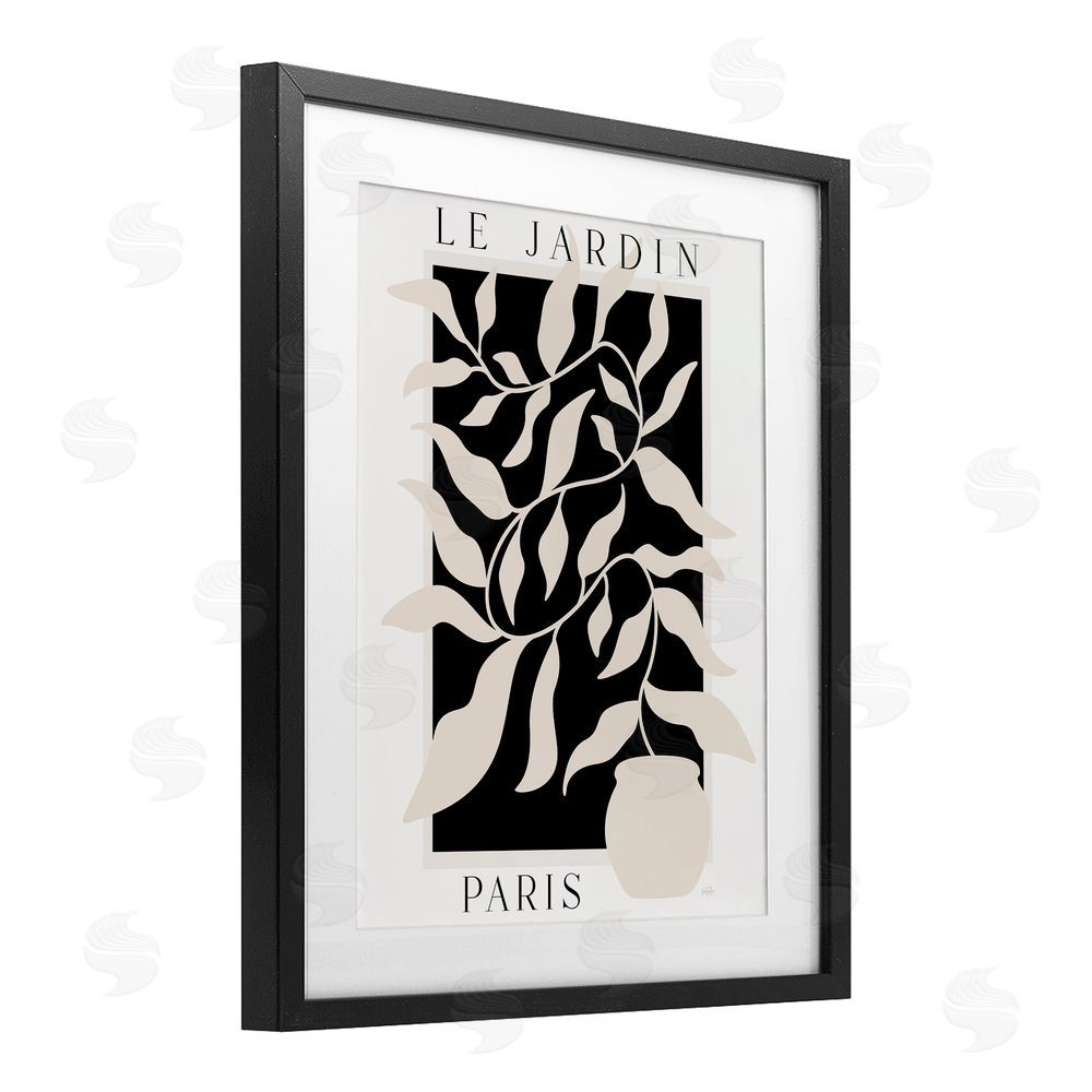 Natalie Carpentieri Le Jardin Paris Botanicals Black Framed Print Under Glass Wall Art