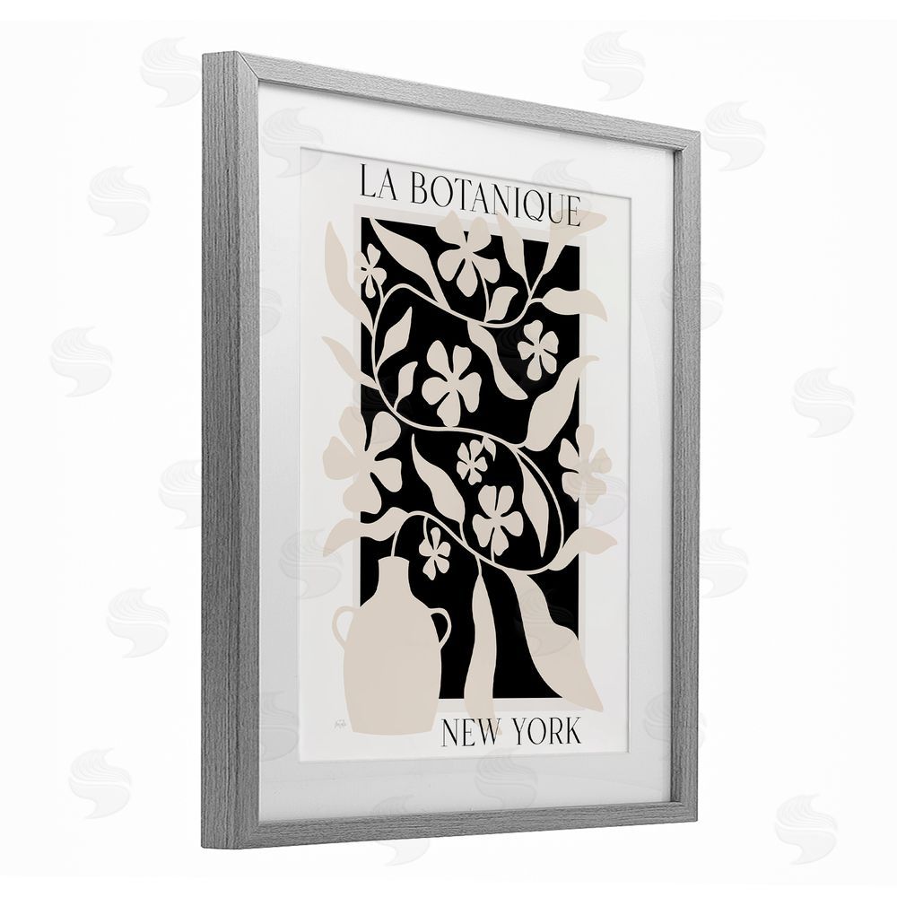 Natalie Carpentieri La Botanique New York Gray Framed Print Under Glass Wall Art