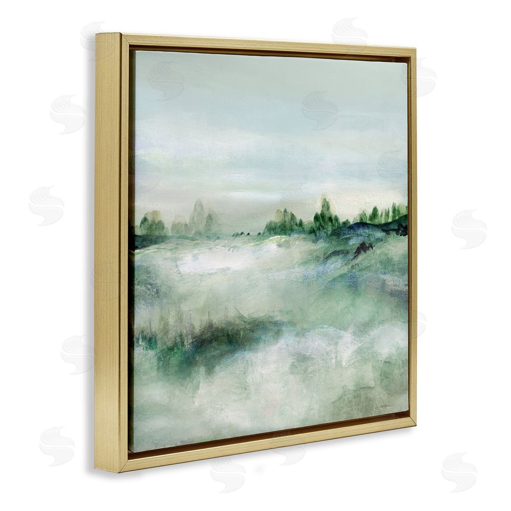 Carol Robinson Far Reaching Meadow Gold Floating Frame Canvas Wall Art Print