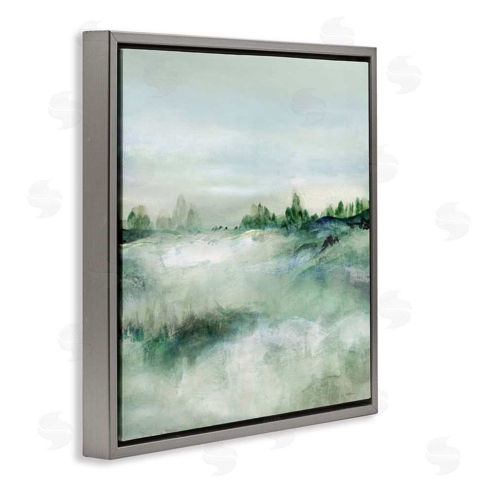 Carol Robinson Far Reaching Meadow Gray Floating Frame Canvas Wall Art Print