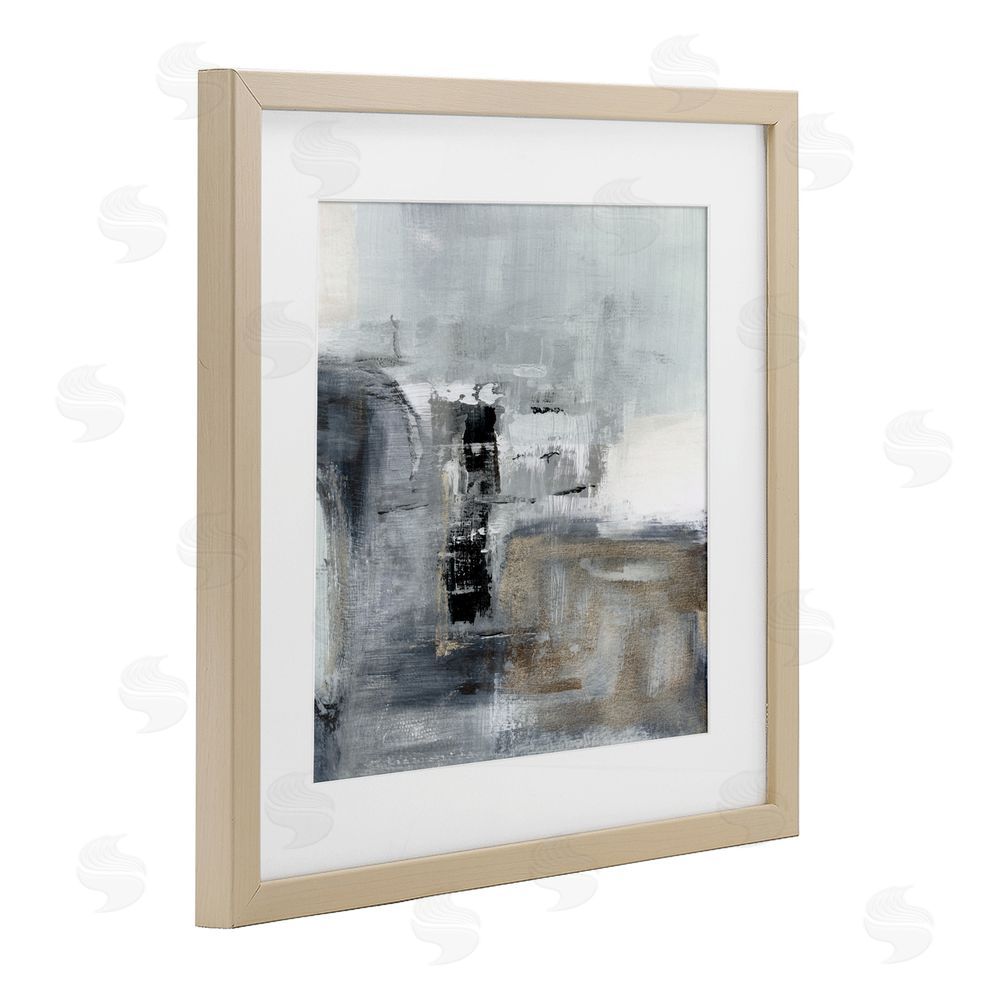 Susan Jill Still Waters Monochrome Abstraction Birch Framed Print Under Glass Wall Art