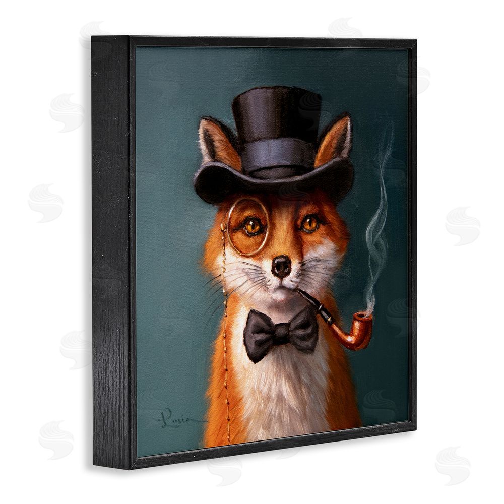 Lucia Heffernan Charming Dapper Fox Black Framed Giclee Wall Art Print