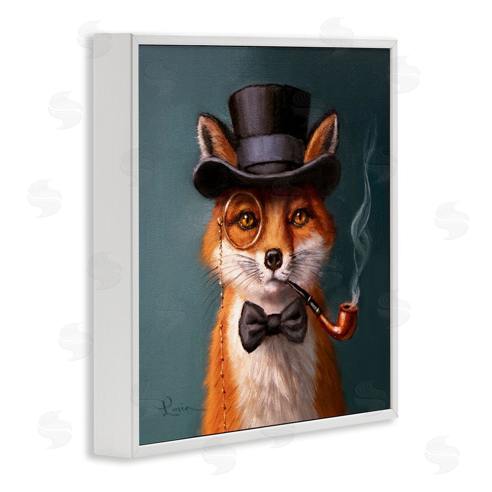 Lucia Heffernan Charming Dapper Fox White Framed Giclee Wall Art Print