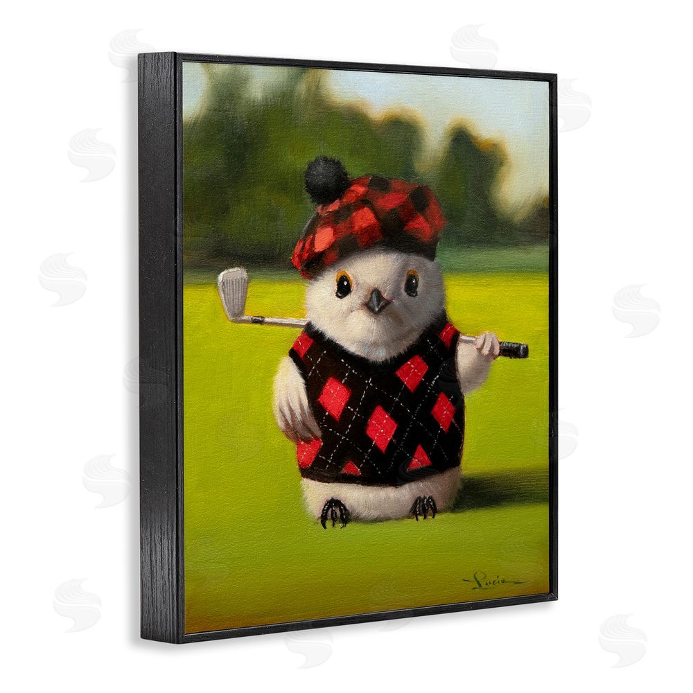 Lucia Heffernan Birdie Golf Swing Black Framed Giclee Wall Art Print