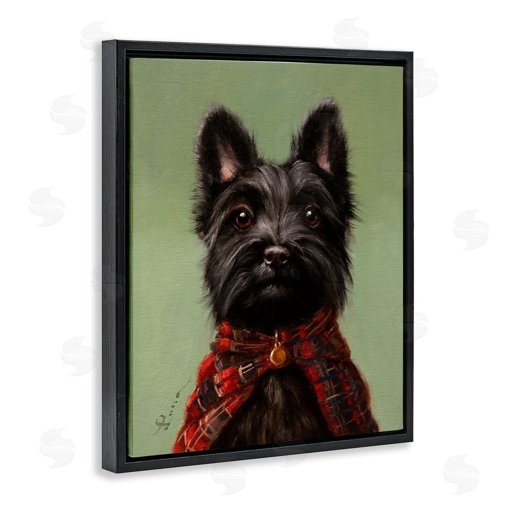 Lucia Heffernan The Scot Scottish Terrier Black Floating Frame Canvas Wall Art Print