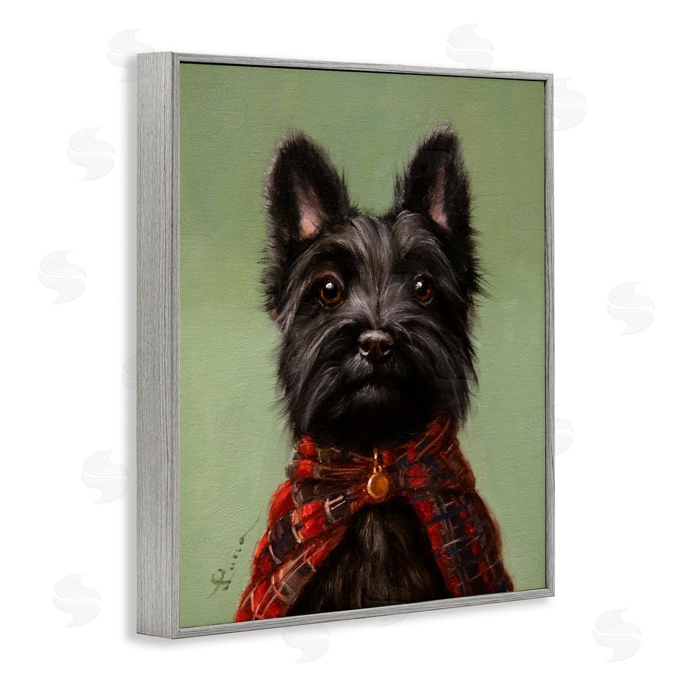 Lucia Heffernan The Scot Scottish Terrier Gray Framed Giclee Wall Art Print