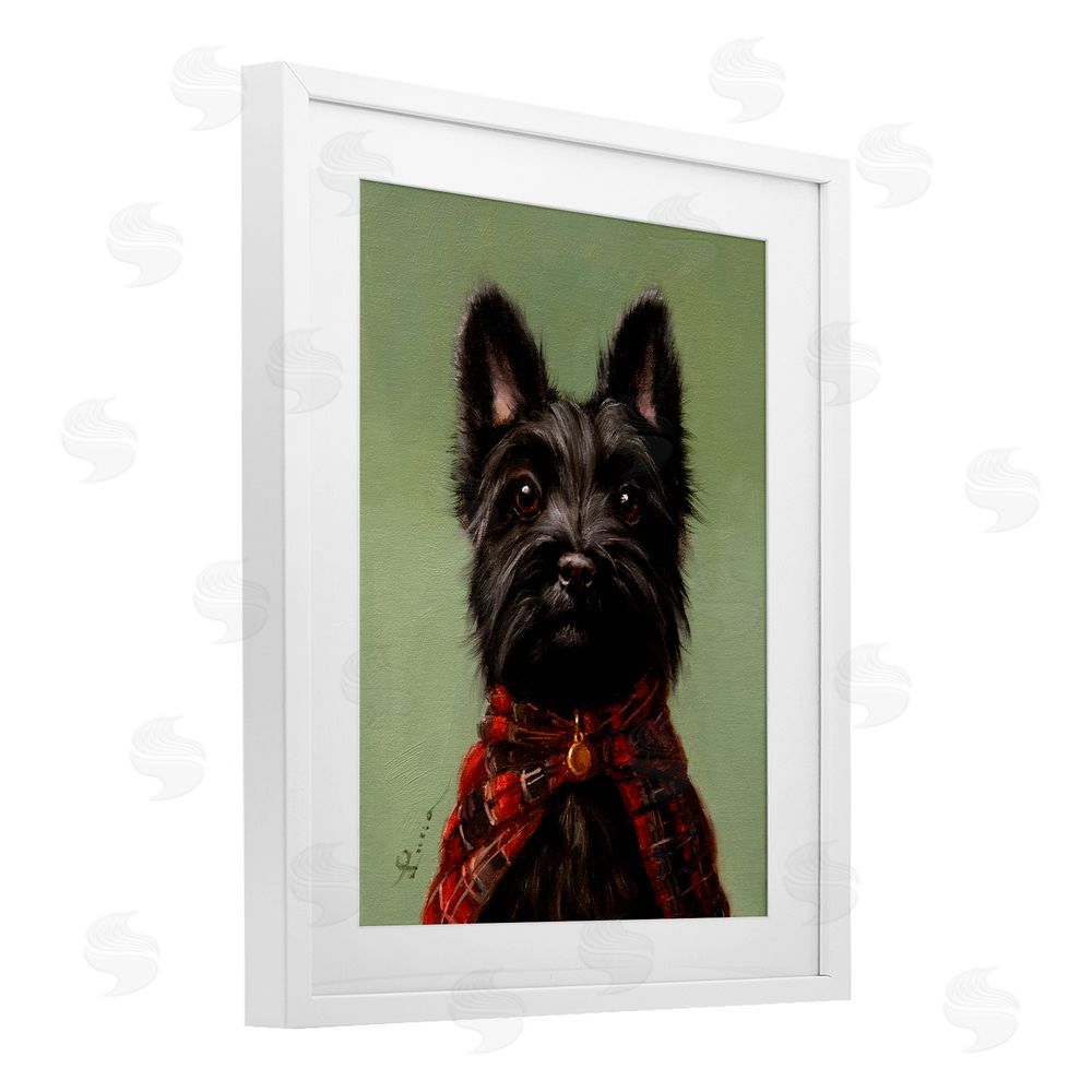 Lucia Heffernan The Scot Scottish Terrier White Framed Print Under Glass Wall Art