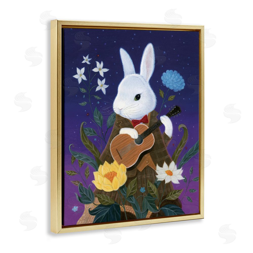 Gina Matarazzo Maria Von Carrot Gold Floating Frame Canvas Wall Art Print