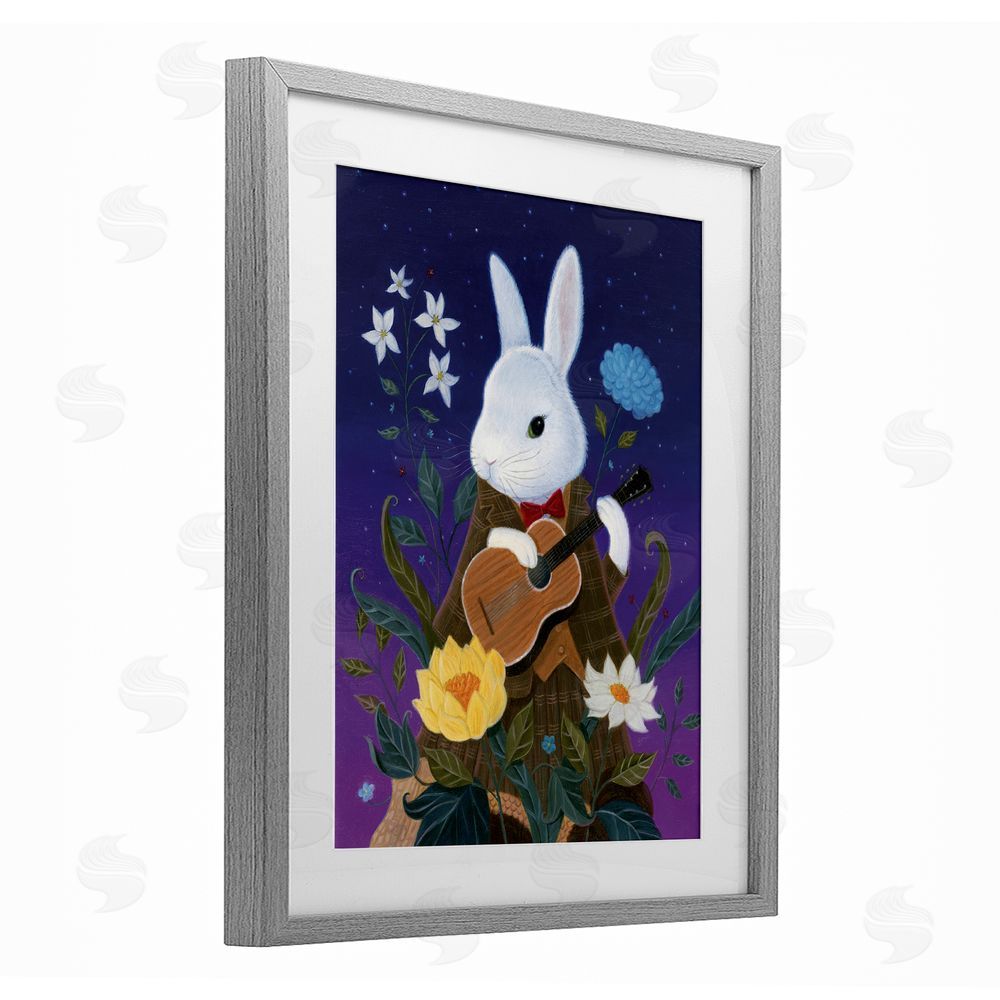 Gina Matarazzo Maria Von Carrot Gray Framed Print Under Glass Wall Art