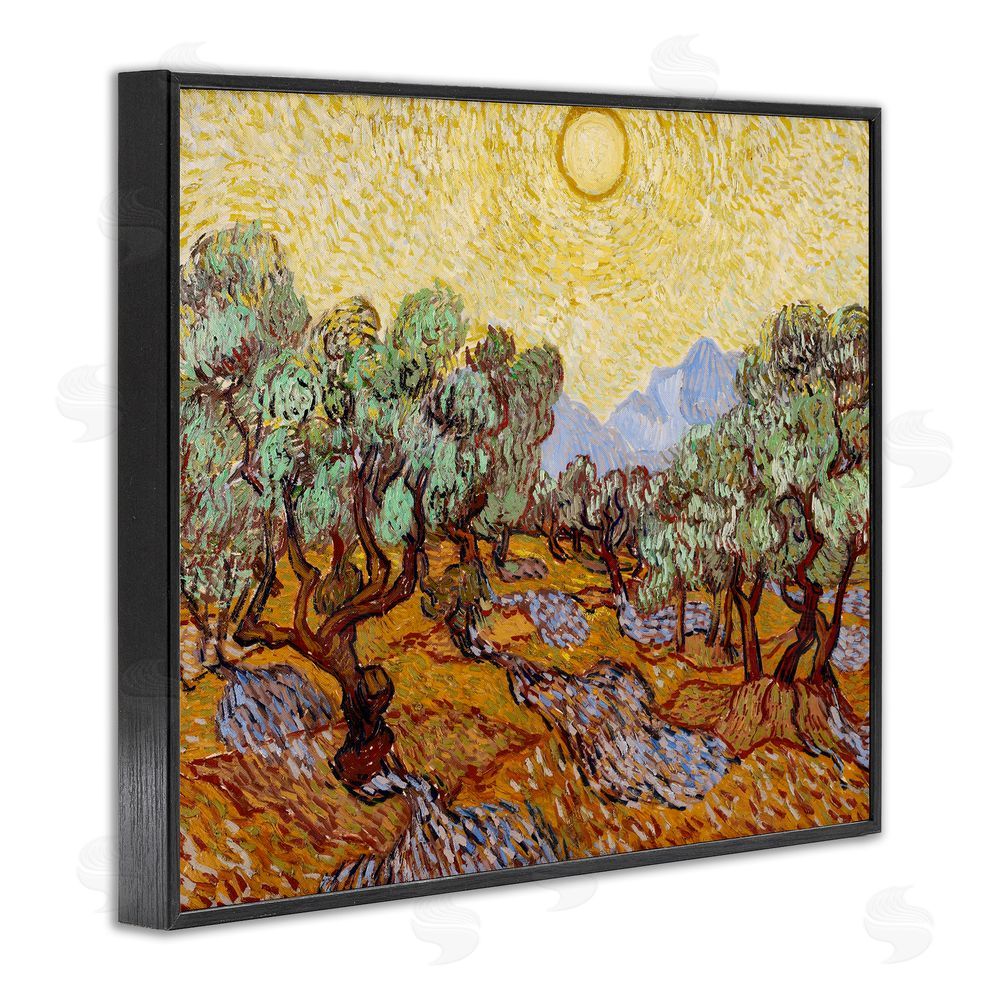 Vincent Van Gogh Olive Trees Van Gogh Black Framed Giclee Wall Art Print