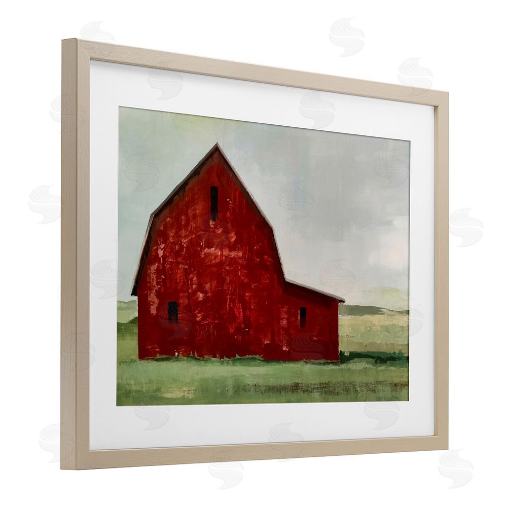 Max Maxx Red Weathered & Wise Barn Birch Framed Print Under Glass Wall Art