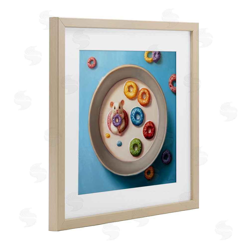 Lucia Heffernan Morning Dunk Cereal Mouse Birch Framed Print Under Glass Wall Art
