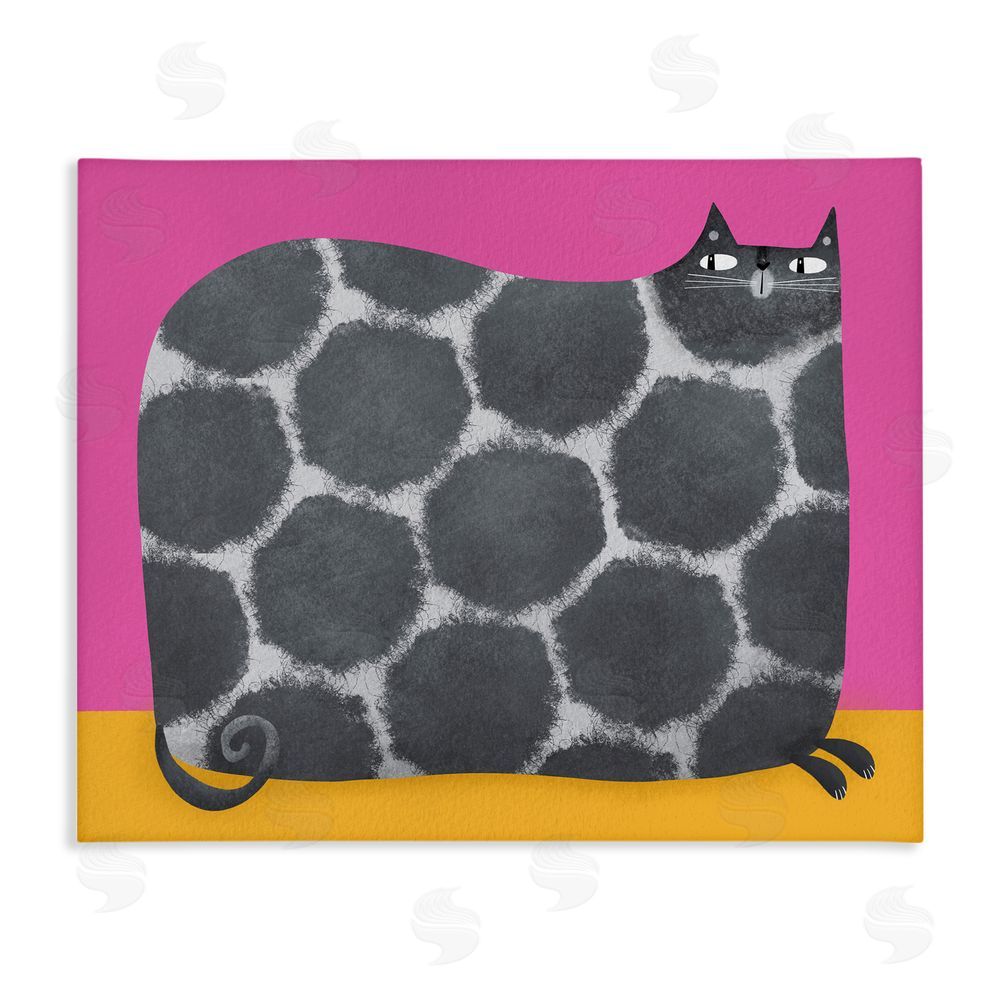 Gabriela Avila Big Spots on Cat Stretched Canvas Wall Art