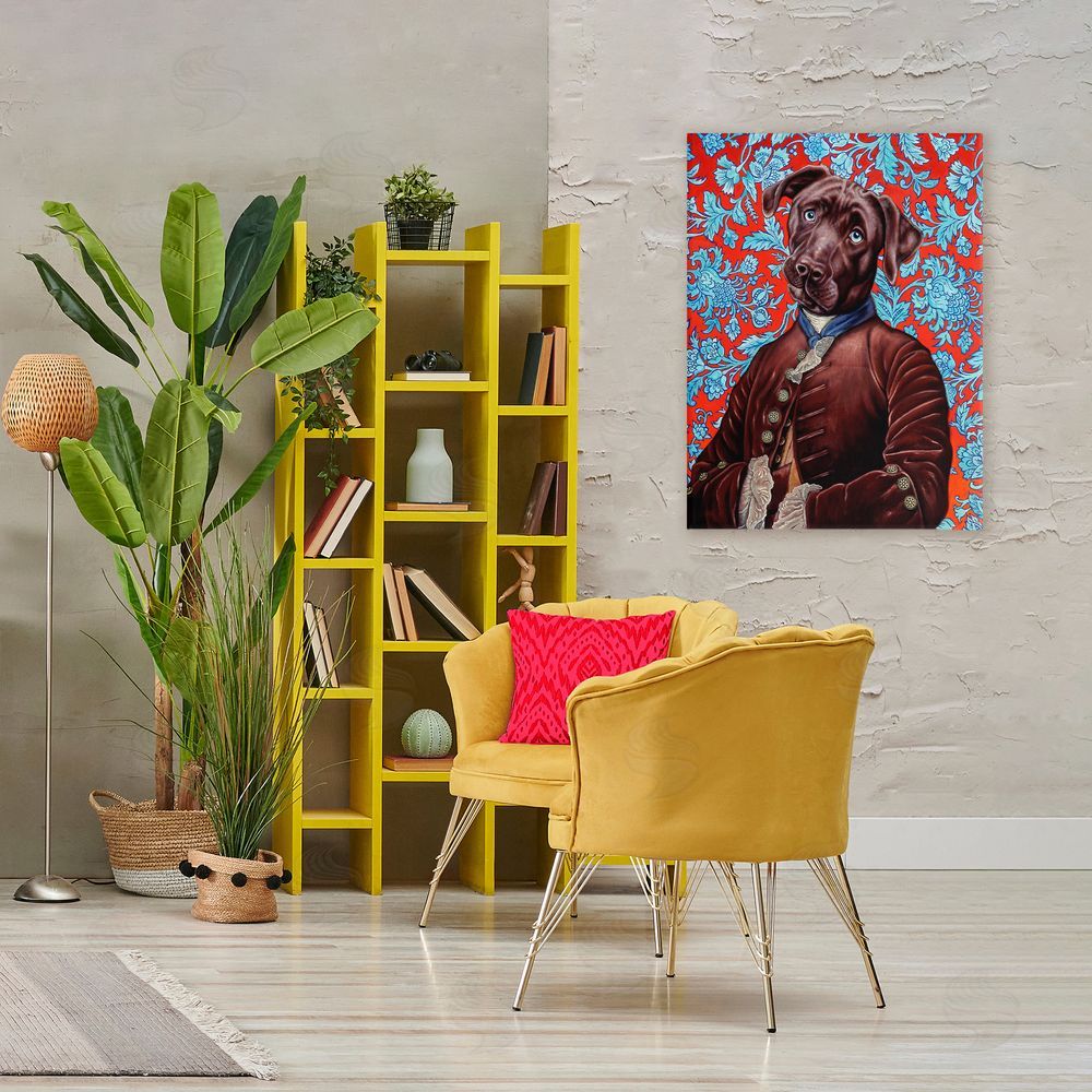 Jane R. Talton Charming Labrador Composition Stretched Canvas Wall Art in Room