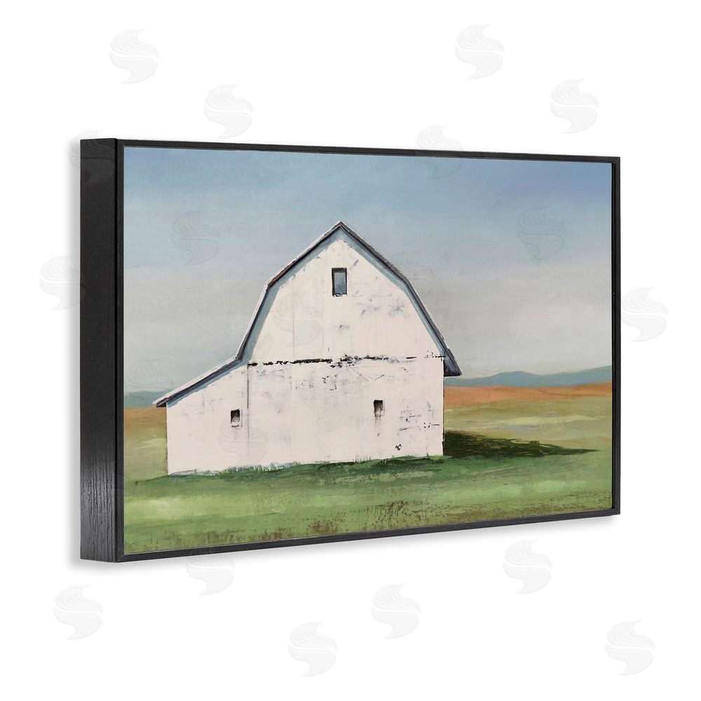 Max Maxx Weathered and Wise Barn Black Framed Giclee Wall Art Print