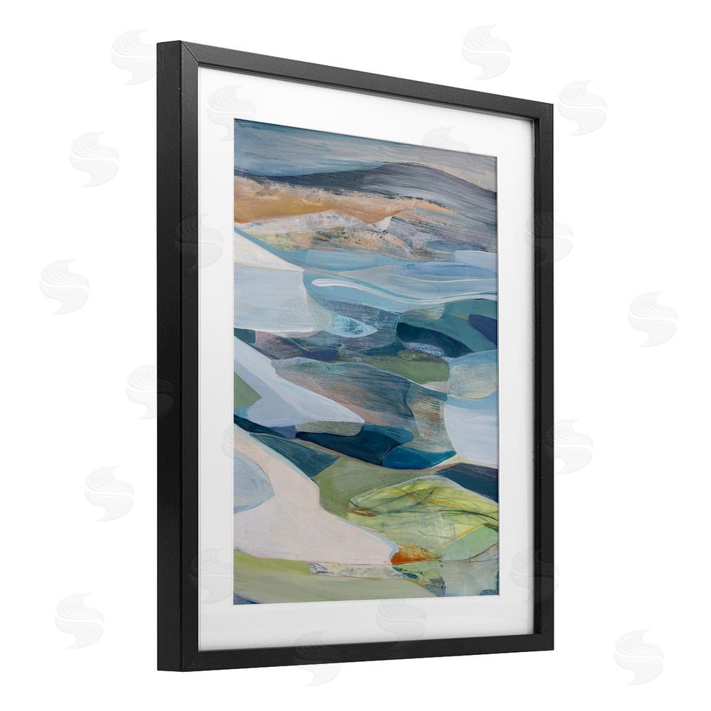 Farren Lee Shifting Horizons Distortion Black Framed Print Under Glass Wall Art