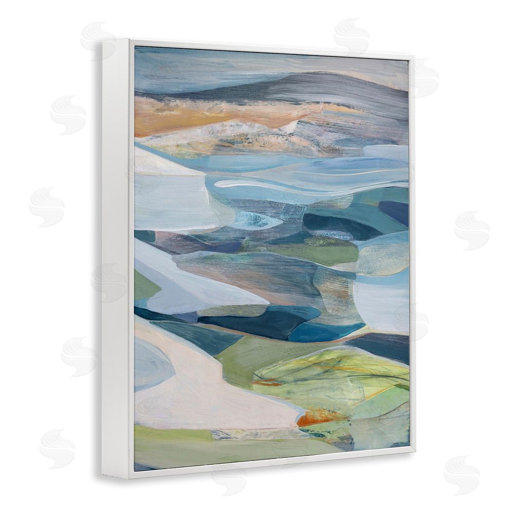 Farren Lee Shifting Horizons Distortion White Framed Giclee Wall Art Print