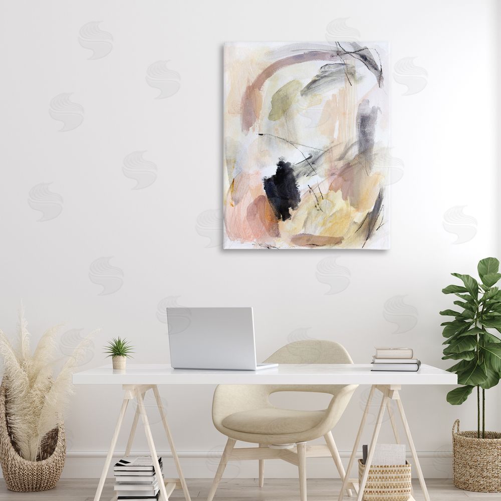 Hope Bainbridge Chaotic Sketches Paint Strokes Stretched Canvas Wall Art in Room