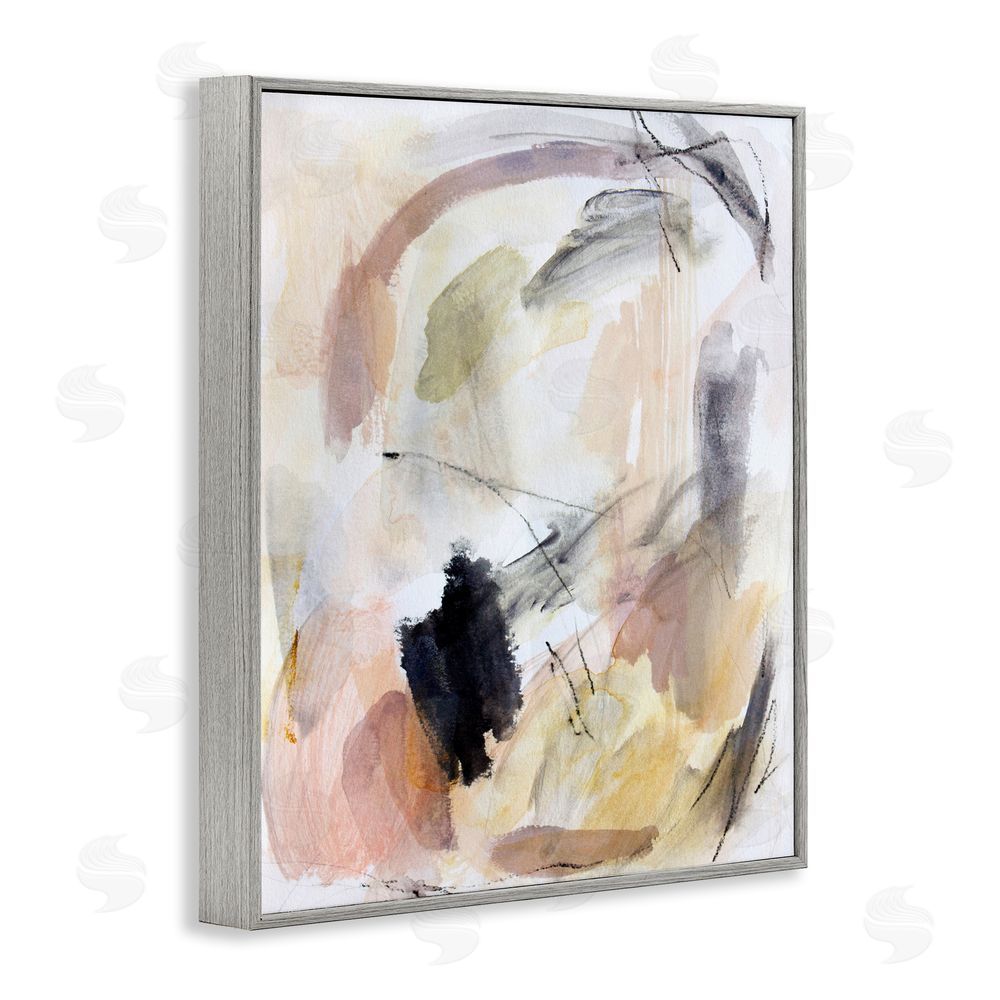 Hope Bainbridge Chaotic Sketches Paint Strokes Gray Framed Giclee Wall Art Print